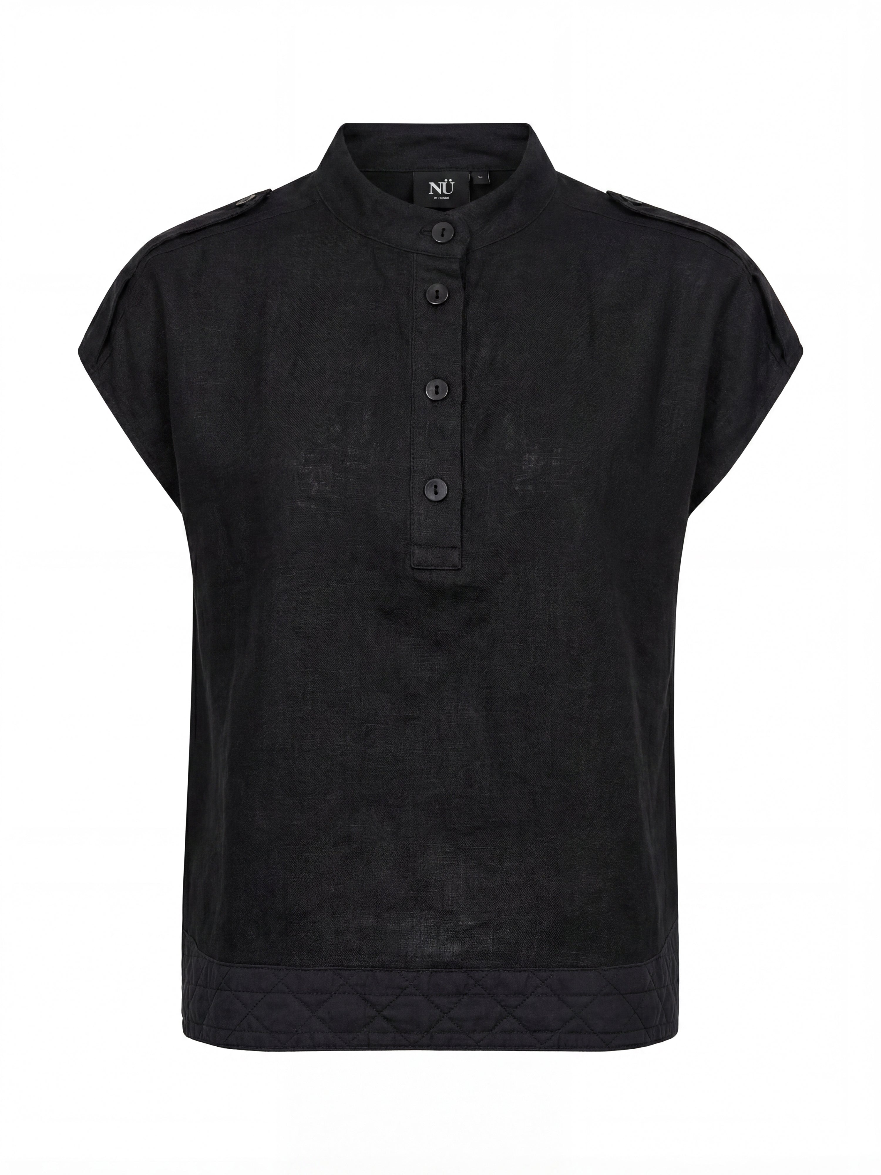 Dai Linen Top - Black
