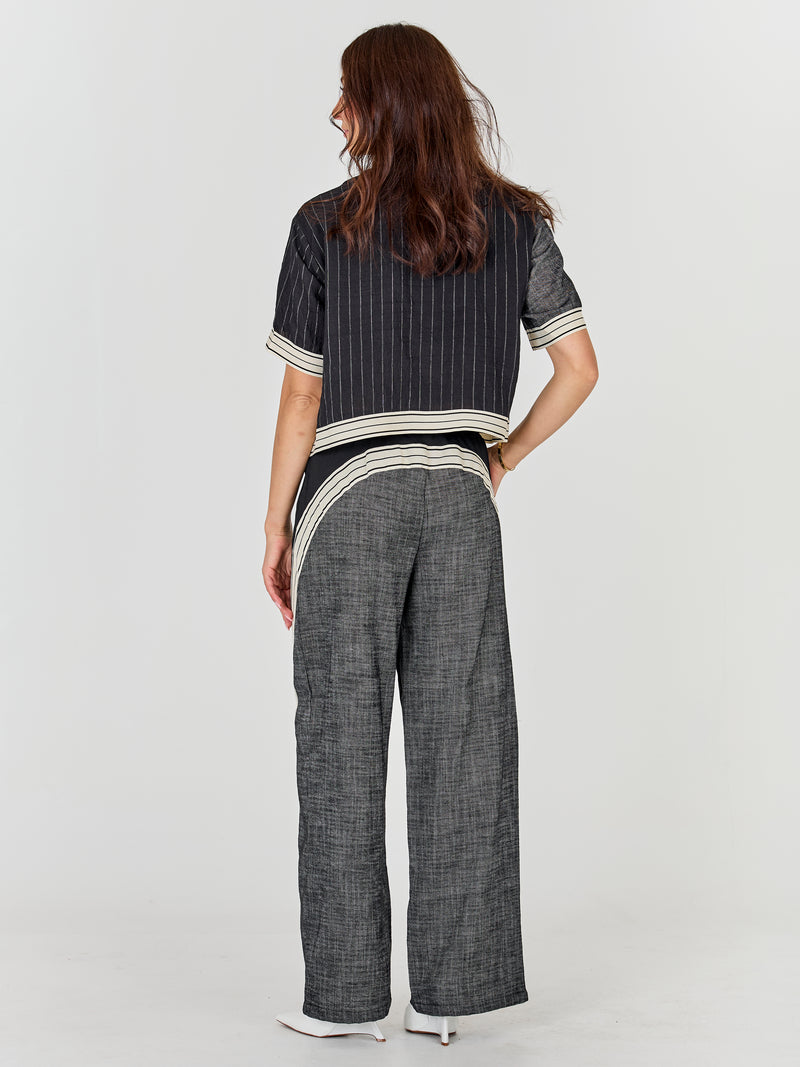 NÜ ABINA trousers Trousers Black mix