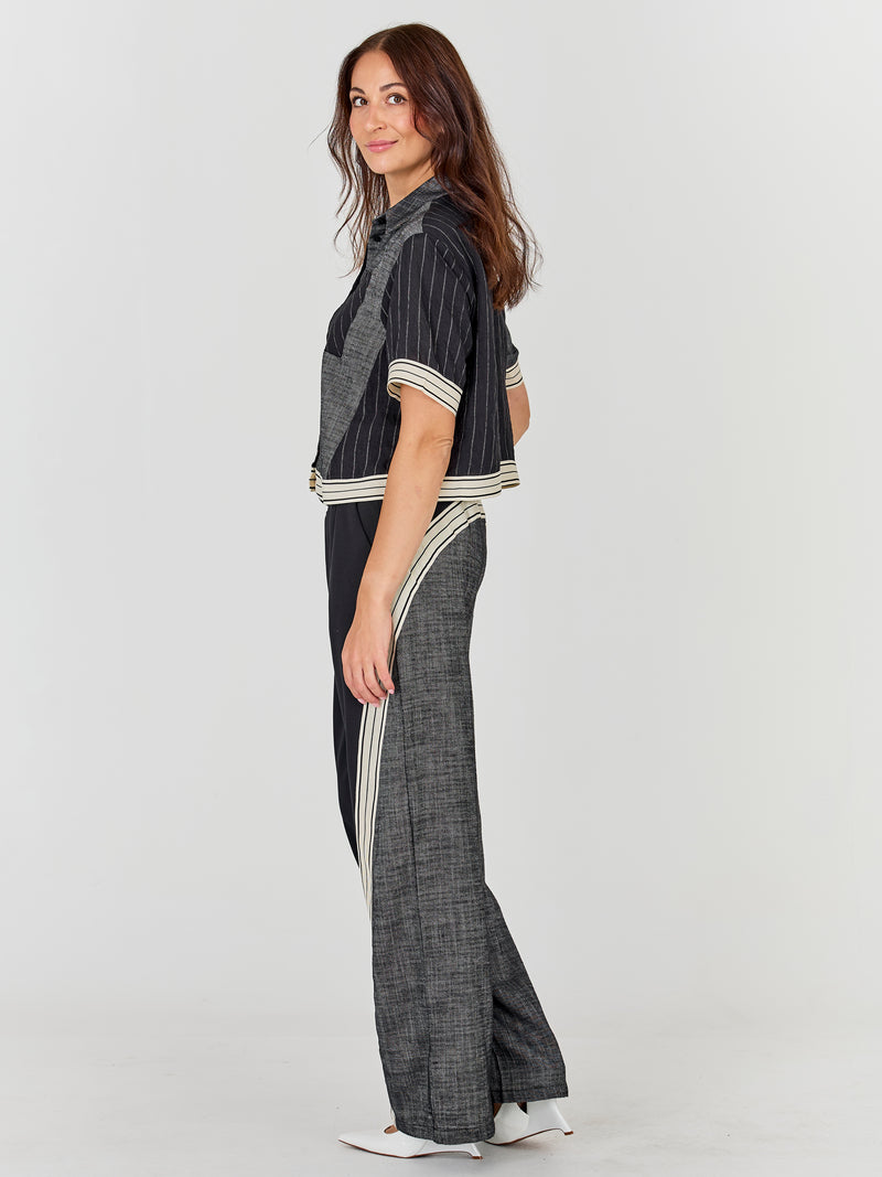 NÜ ABINA trousers Trousers Black mix
