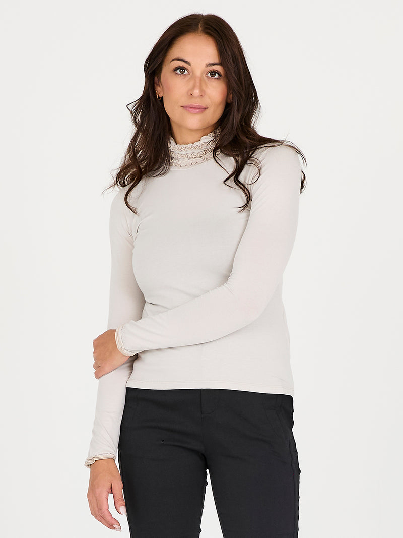 NÜ ADELE turtleneck tee Tops and T-shirts 112 Bone
