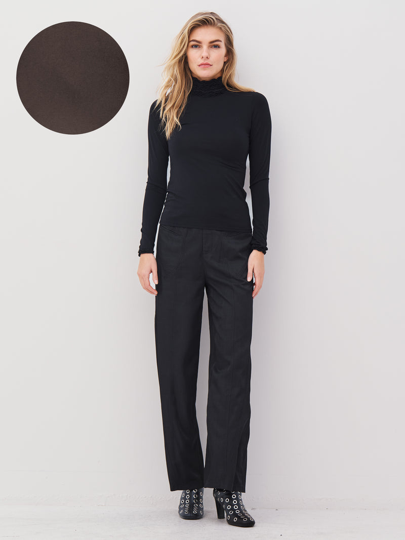 NÜ ADELE turtleneck tee Tops and T-shirts 224 Dark Brown