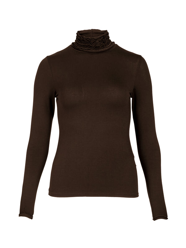 NÜ ADELE turtleneck tee Tops and T-shirts 224 Dark Brown
