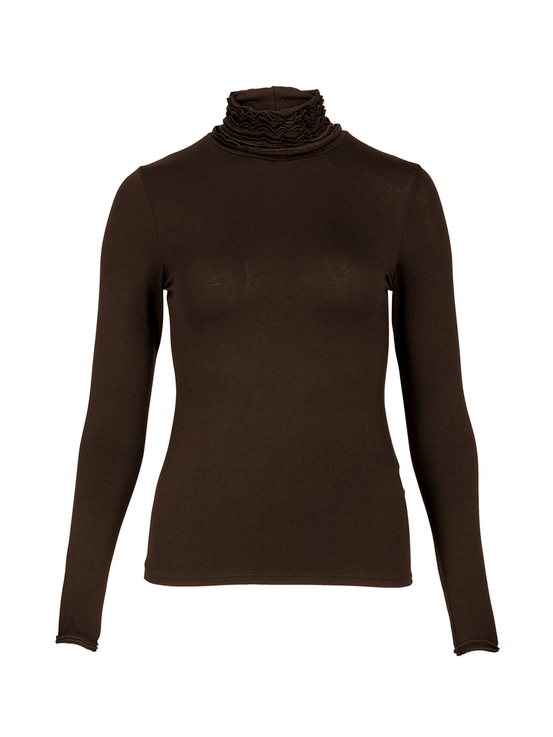NÜ ADELE turtleneck tee Tops and T-shirts 224 Dark Brown