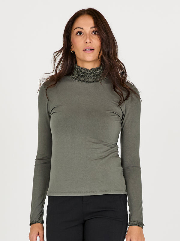 NÜ ADELE turtleneck tee Tops and T-shirts 393 Army