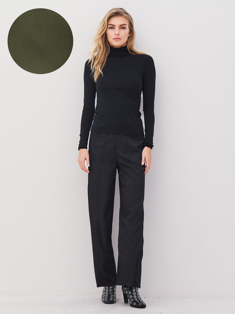 NÜ ADELE turtleneck tee Tops and T-shirts 393 Army