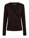 NÜ ADELE wrap tee Tops and T-shirts 224 Dark Brown