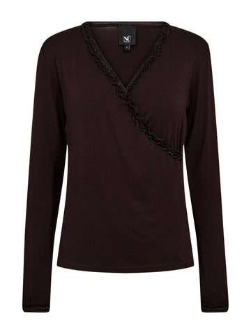 NÜ ADELE wrap tee Tops and T-shirts 224 Dark Brown