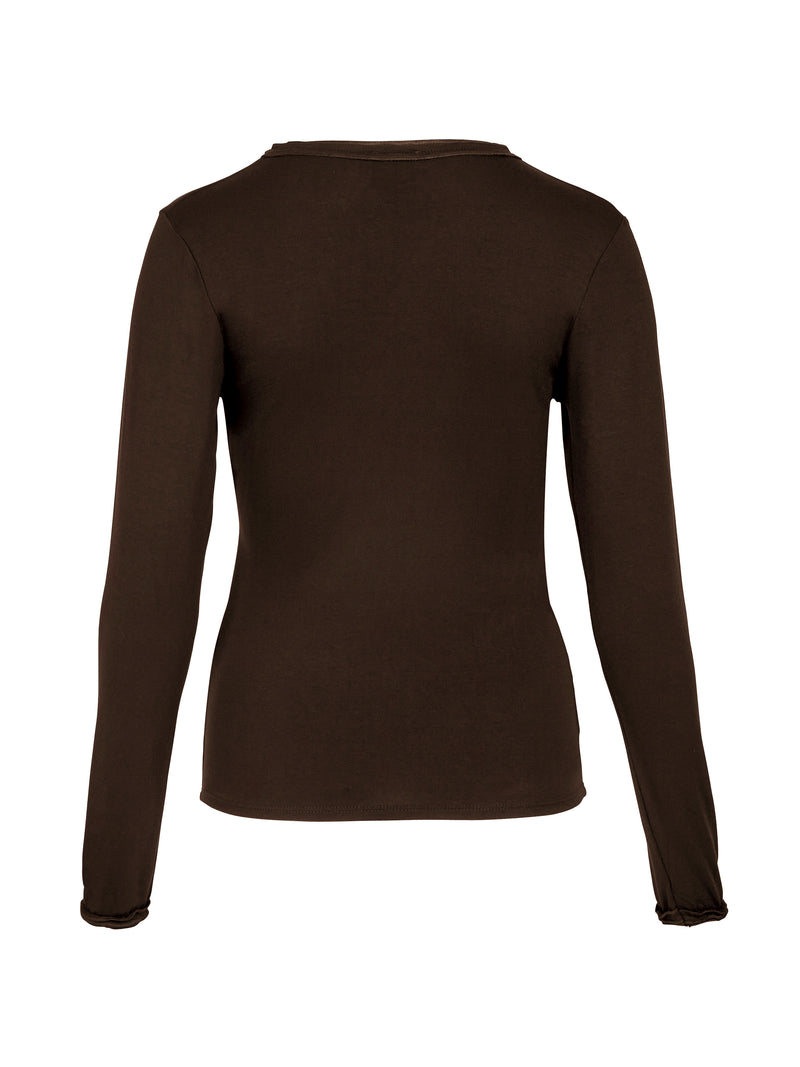 NÜ ADELE wrap tee Tops and T-shirts 224 Dark Brown