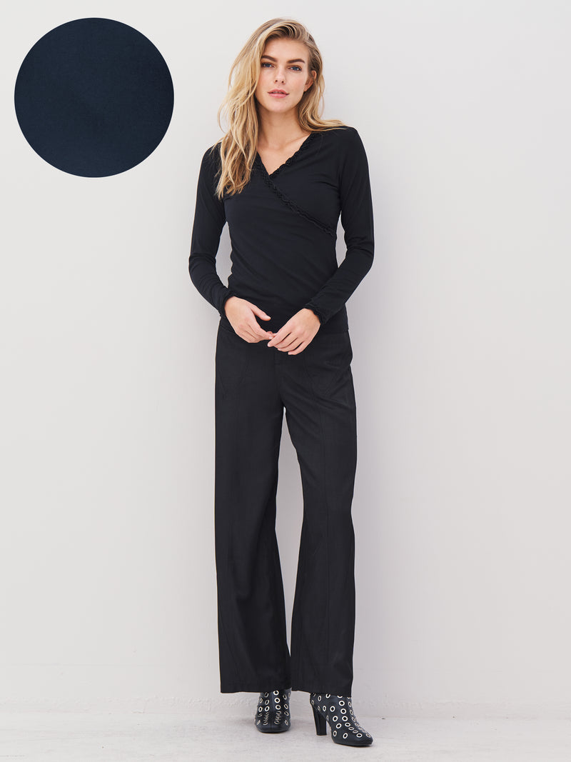 NÜ ADELE wrap tee Tops and T-shirts 480 Midnight Blue