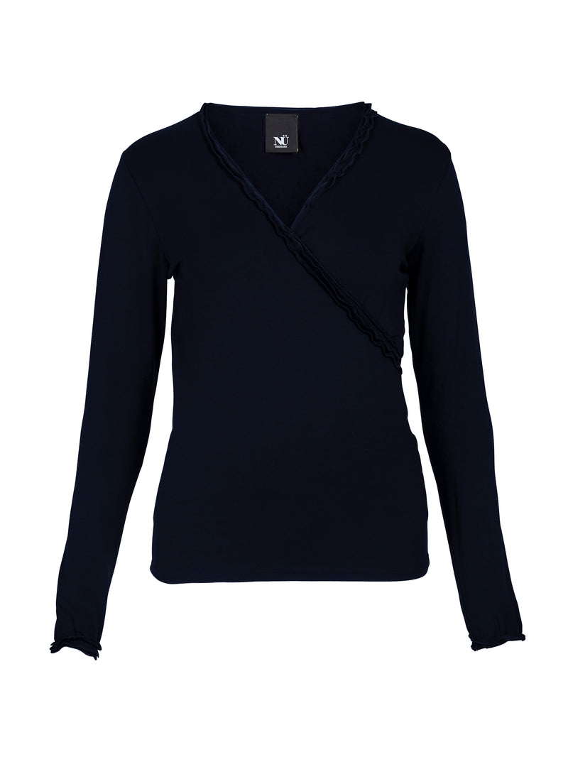 NÜ ADELE wrap tee Tops and T-shirts 480 Midnight Blue