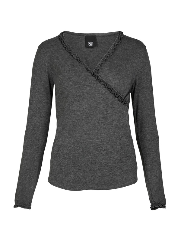 NÜ ADELE wrap tee Tops and T-shirts 901 Grey