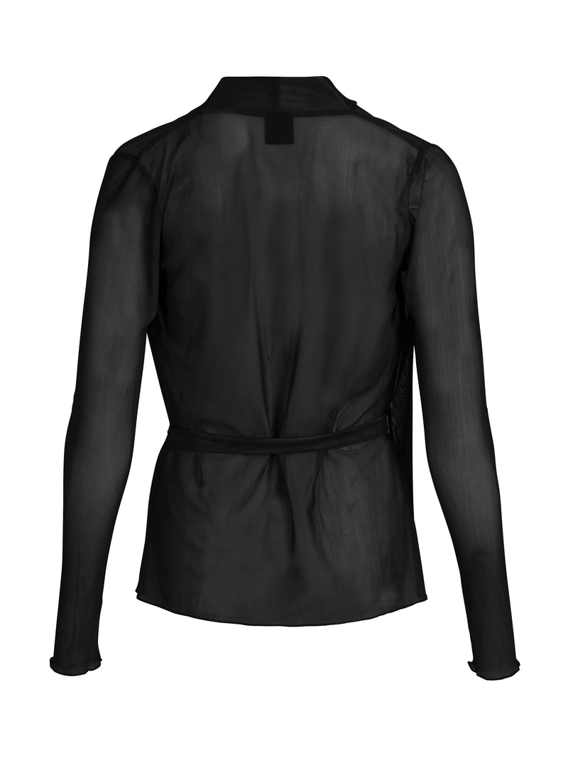 NÜ AGNA wrap blouse Blouses 000 Solid black