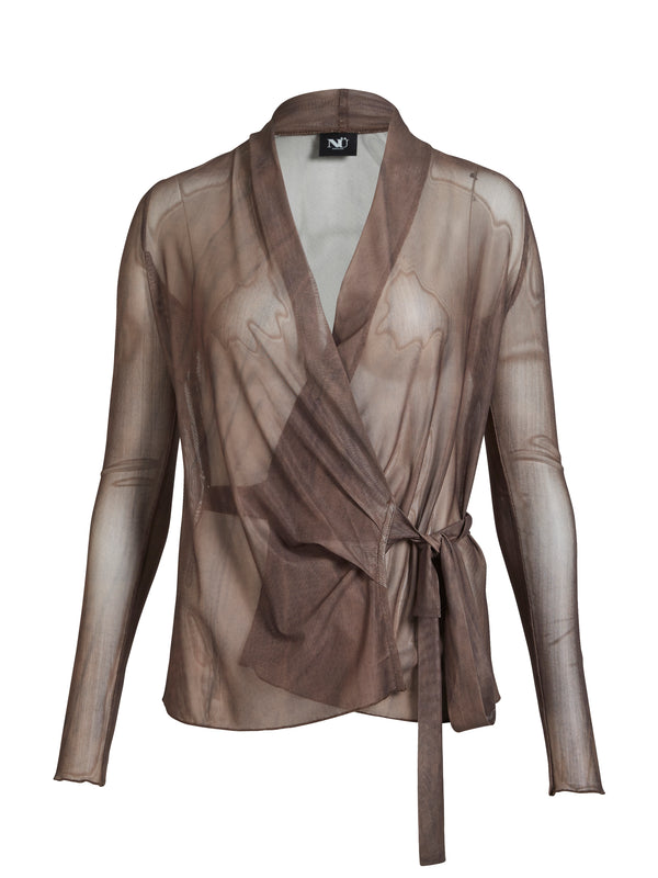 NÜ AGNA wrap blouse Blouses 289 Brown Mix