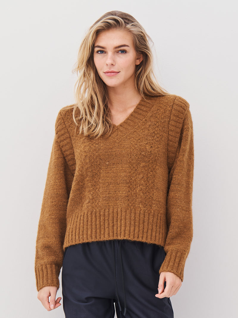 NÜ AGNES knit blouse Blouses 220 Camel