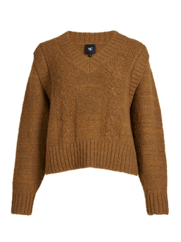 NÜ AGNES knit blouse Blouses 220 Camel