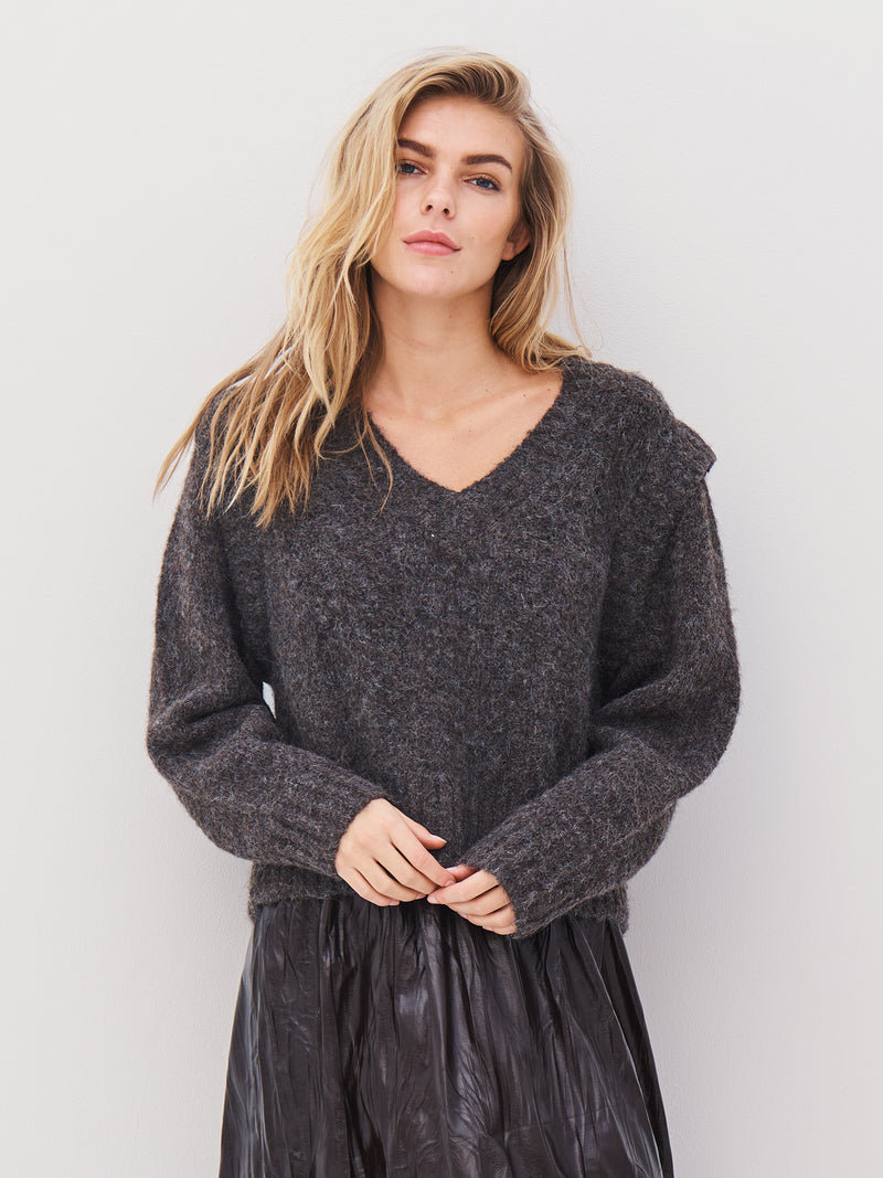 NÜ AGNES knit blouse Blouses 289 Brown