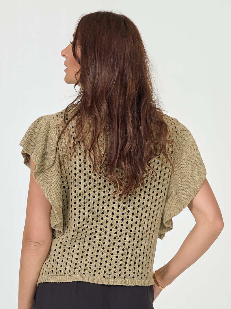 NÜ AIDA knit blouse Blouses 393 Army
