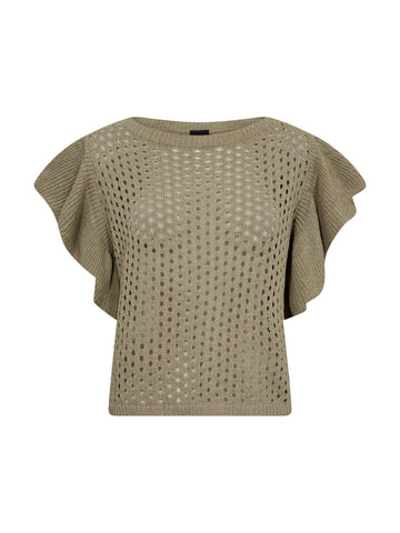 NÜ AIDA knit blouse Knit 393 Army
