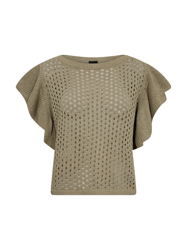 NÜ AIDA knit blouse Blouses 393 Army
