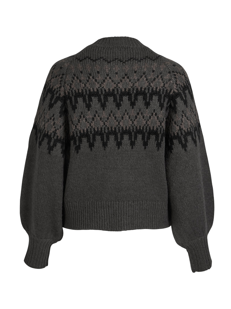 NÜ ALENA knit blouse Blouses 901 Grey mix