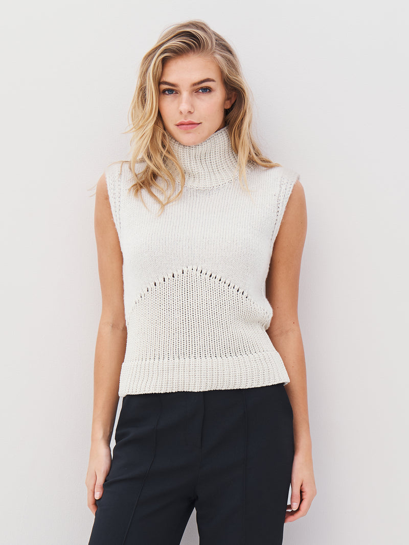 NÜ ALEXA knit top Tops and T-shirts 112 Bone