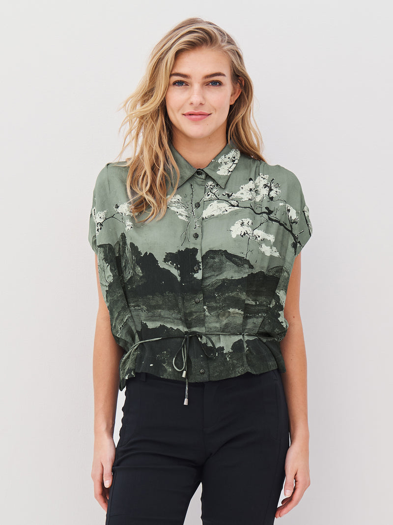 NÜ ALLI s/s shirt Shirts 393 Army Mix