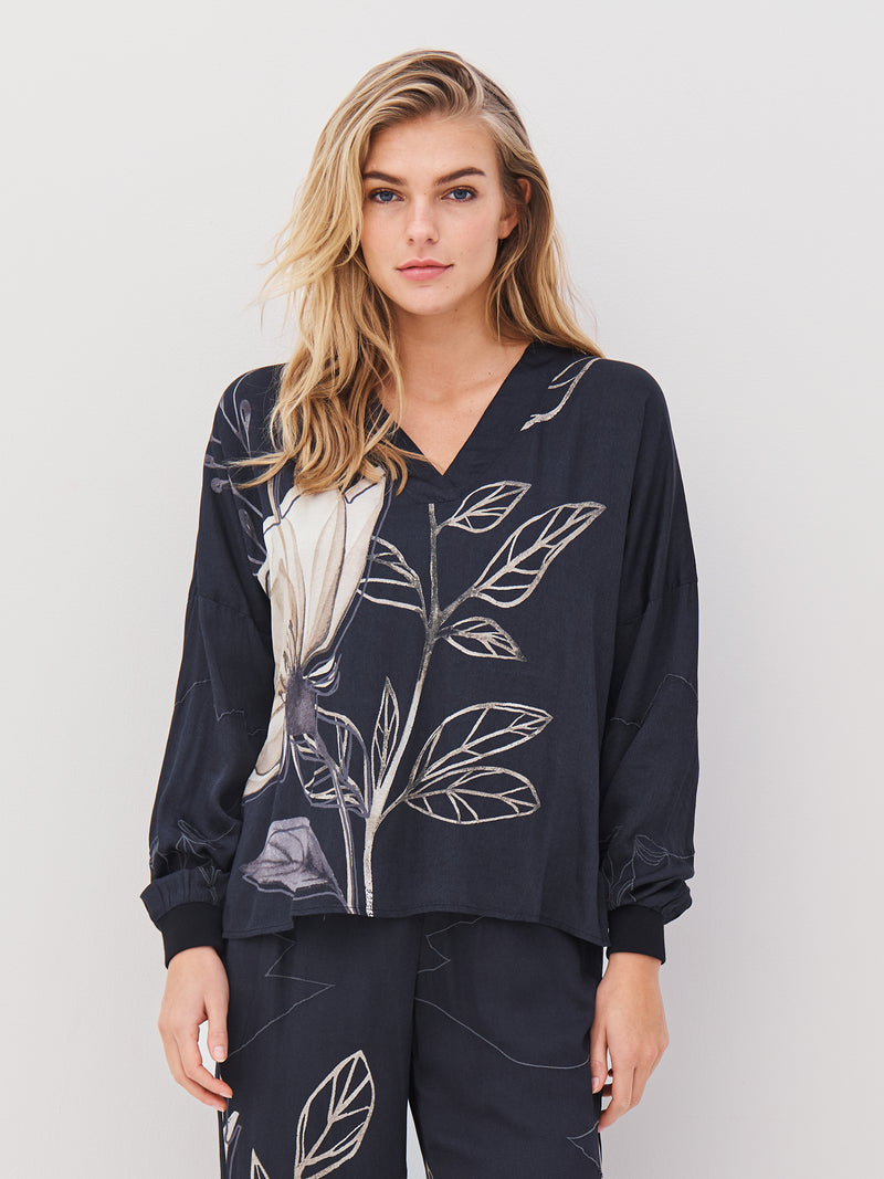 NÜ ANDY blouse Blouses Black mix
