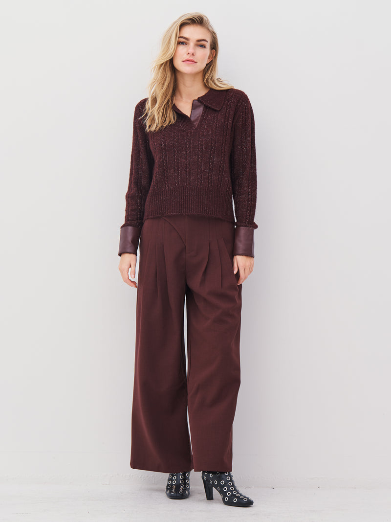 NÜ ANIA knit blouse Blouses 789 Grape Mix