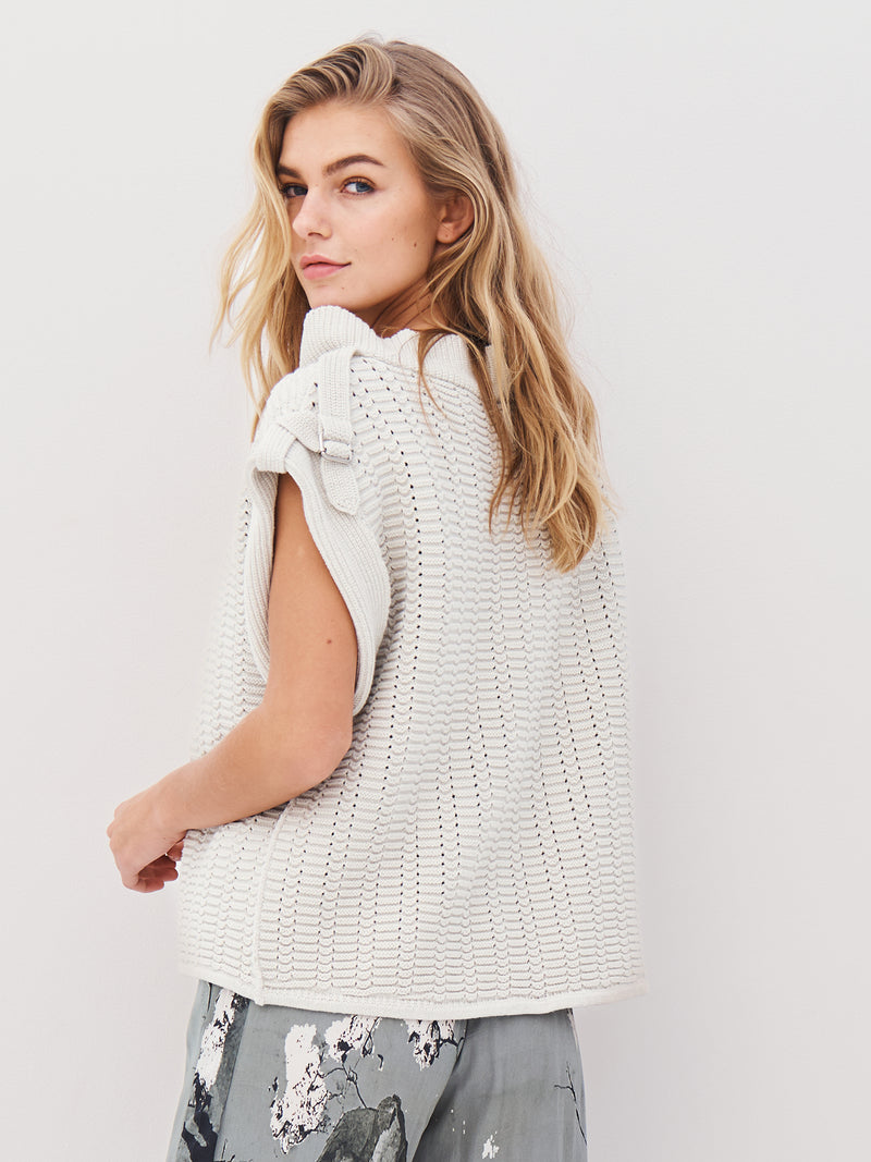 NÜ ANJA knit blouse Blouses 112 Bone