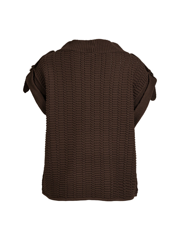 NÜ ANJA knit blouse Blouses 289 Brown Mix