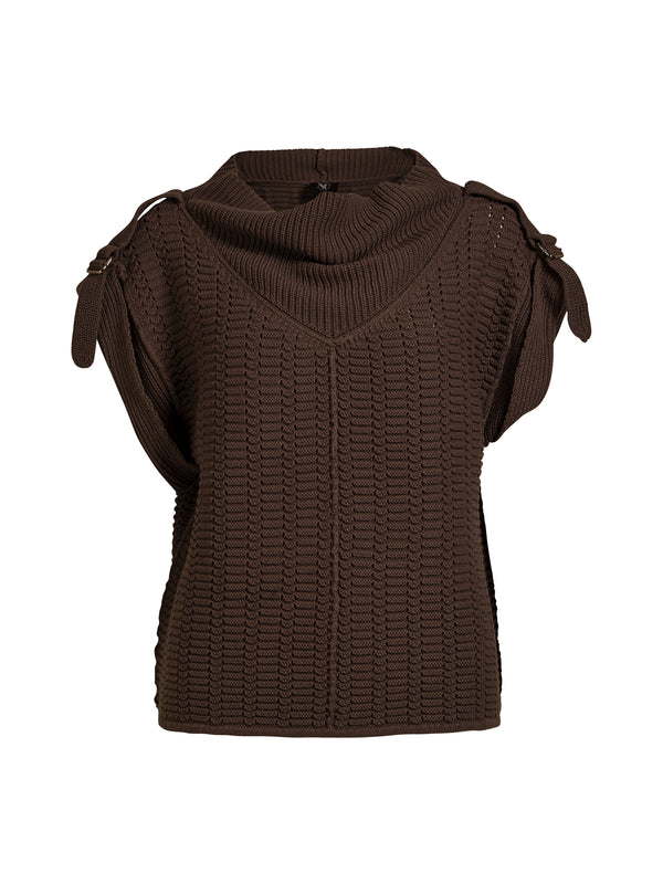 NÜ ANJA knit blouse Blouses 289 Brown Mix