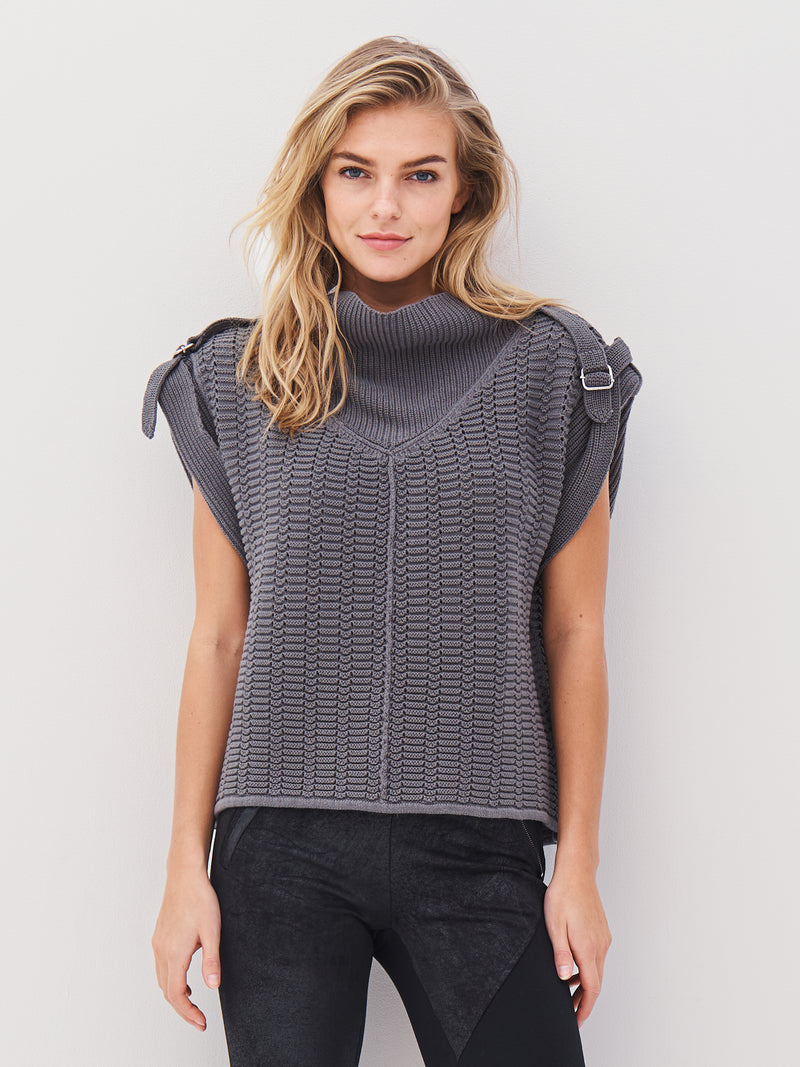 NÜ ANJA knit blouse Blouses 901 Grey mix
