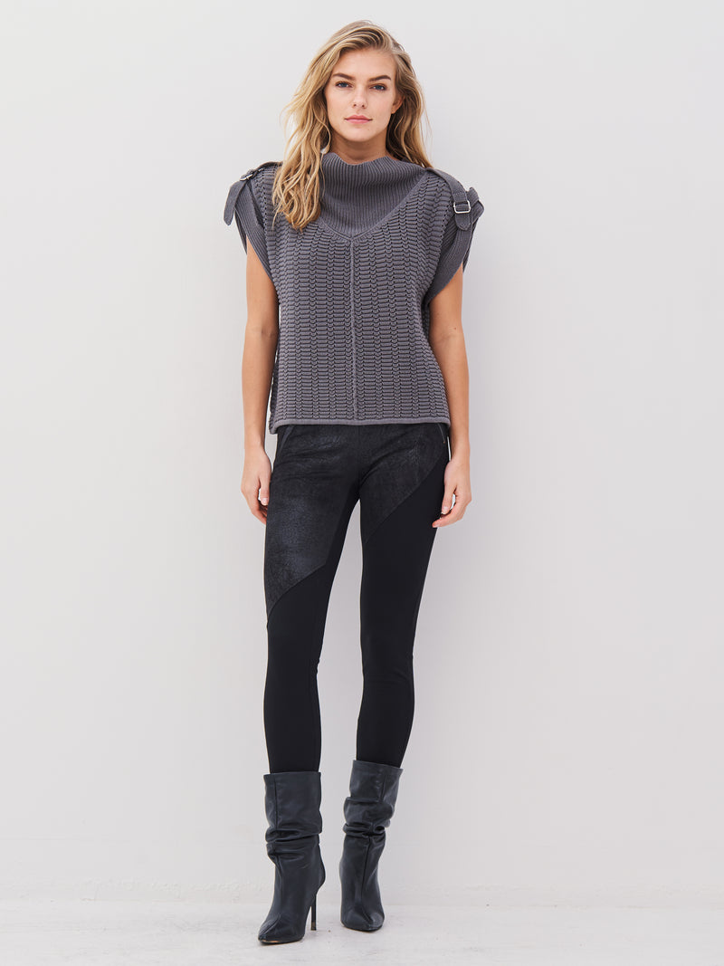 NÜ ANJA knit blouse Blouses 901 Grey mix