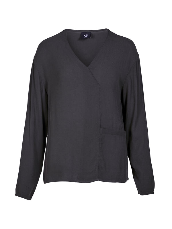 NÜ ANNI V-neck blouse Blouses 901 Grey