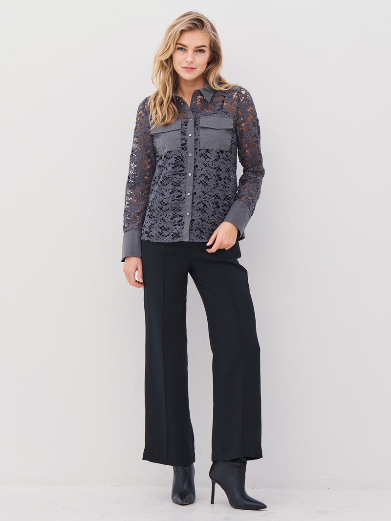 NÜ ANN shirt Shirts 901 Grey mix