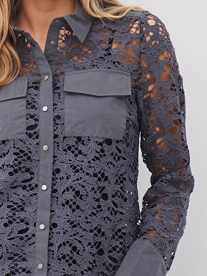 NÜ ANN shirt Shirts 901 Grey mix