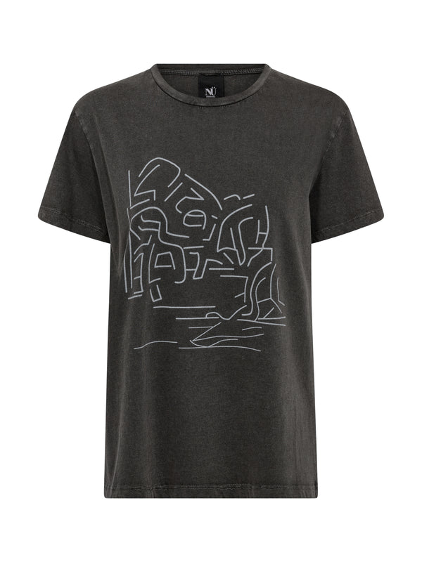 NÜ AYZA tee dyed Tops and T-shirts Black mix