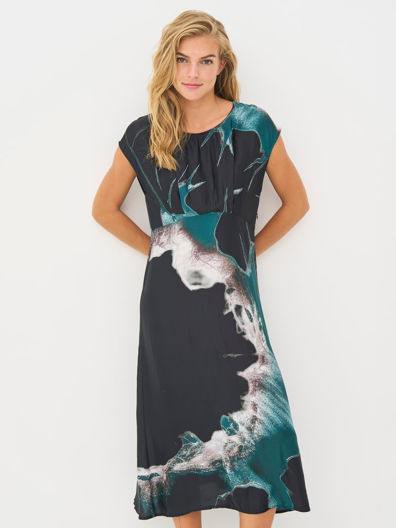 NÜ BABETH dress Dresses 355 Petrol green mix
