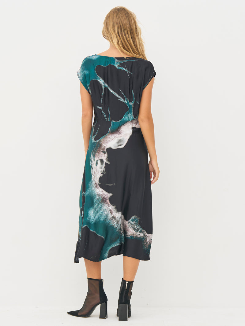 NÜ BABETH dress Dresses 355 Petrol green mix
