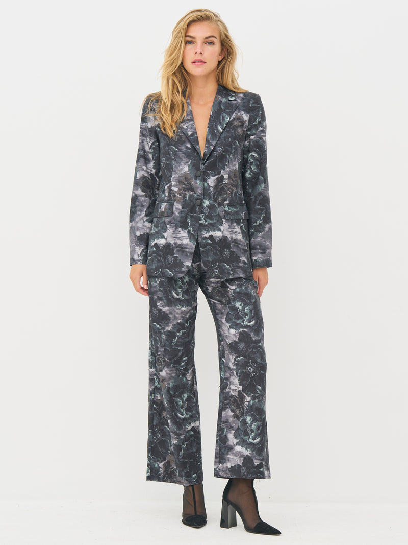 NÜ BALOU trousers Trousers 355 Petrol green mix