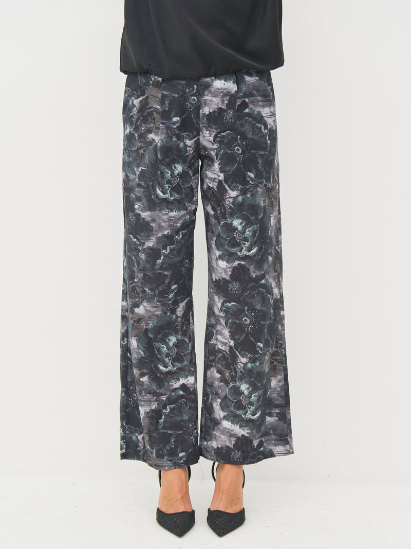 NÜ BALOU trousers Trousers 355 Petrol green mix