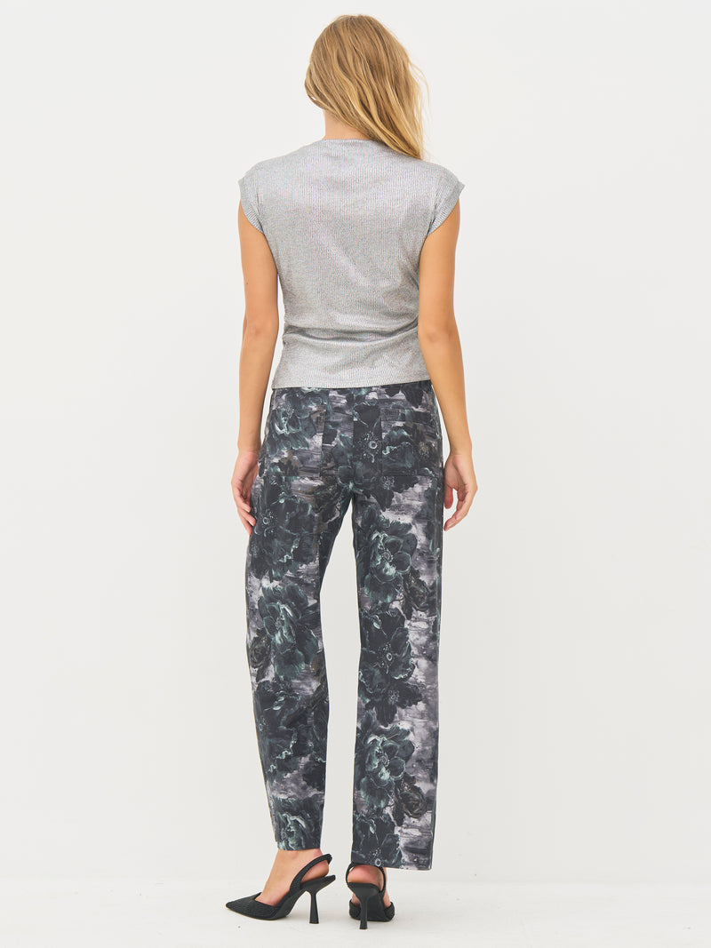 NÜ BALOU trousers Trousers 355 Petrol green mix