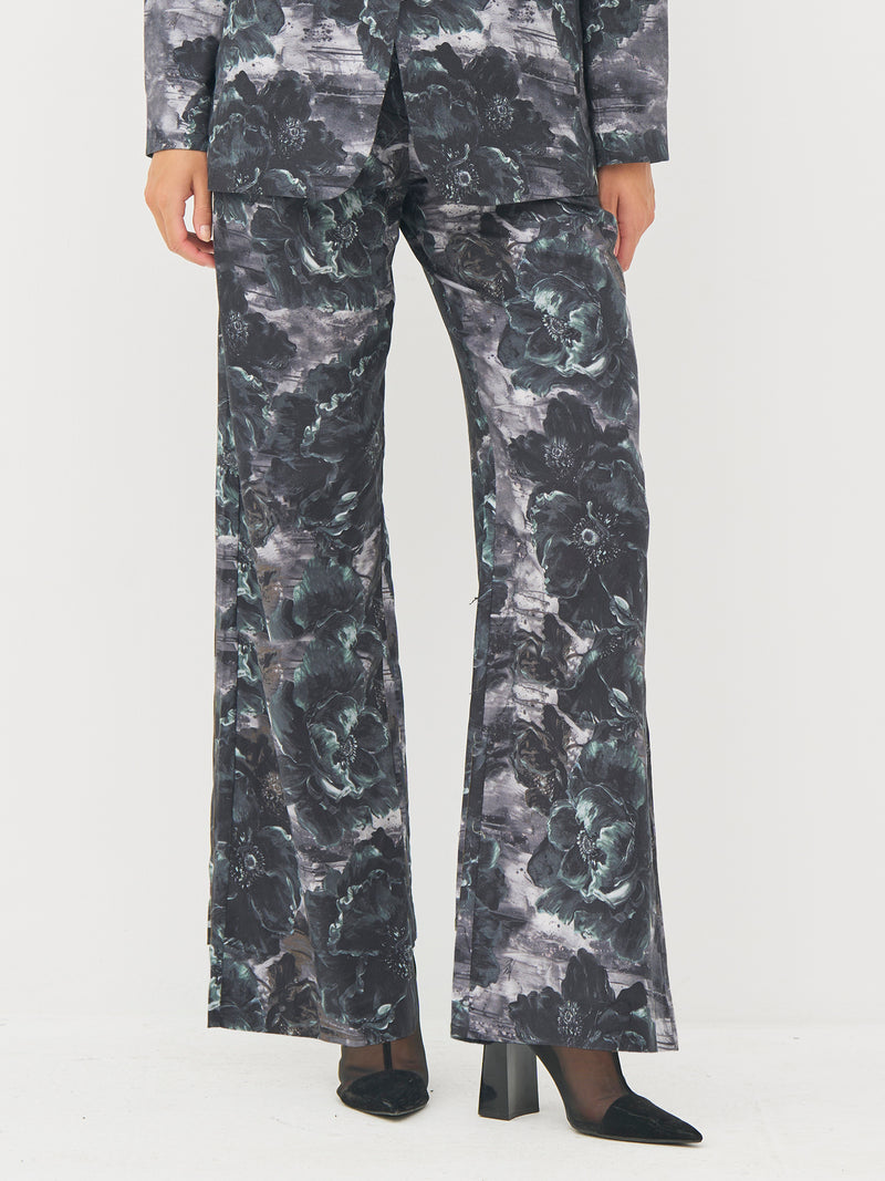 NÜ BALOU trousers Trousers 355 Petrol green mix