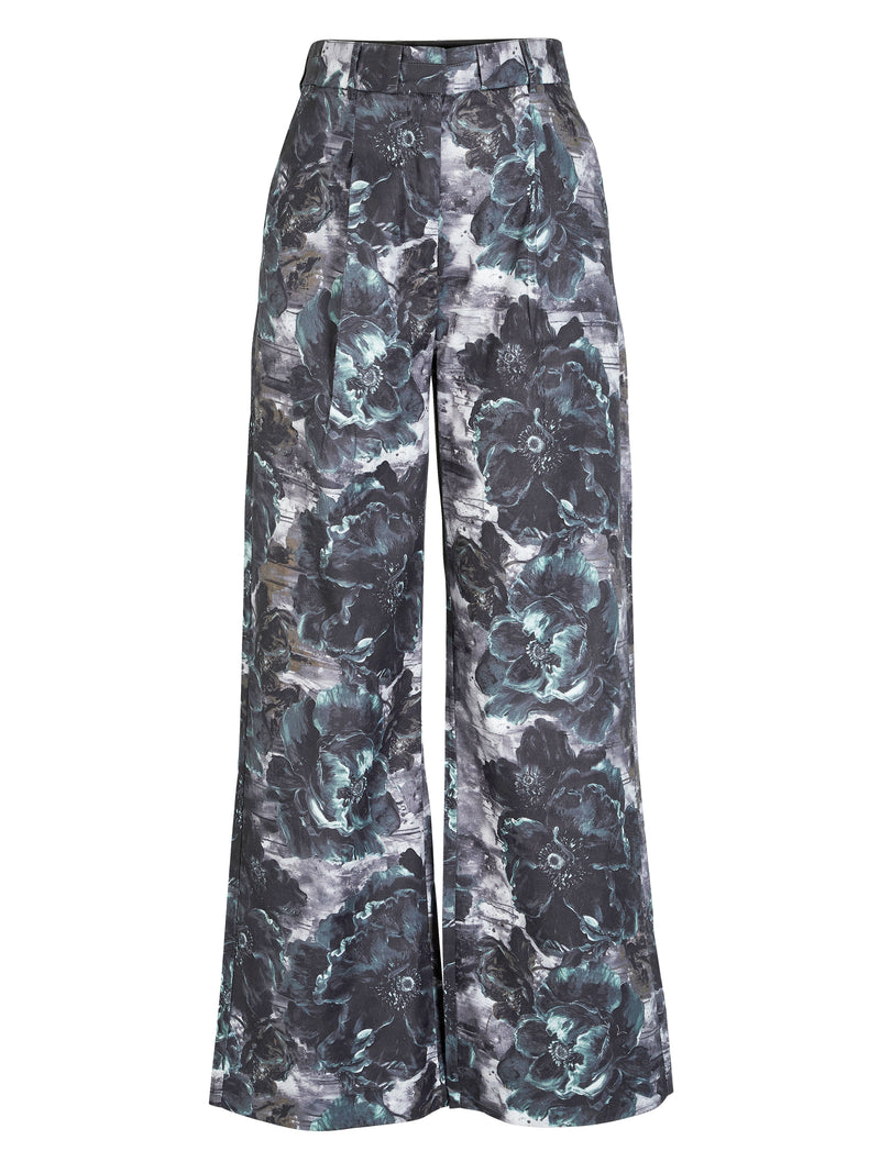 NÜ BALOU trousers Trousers 355 Petrol green mix