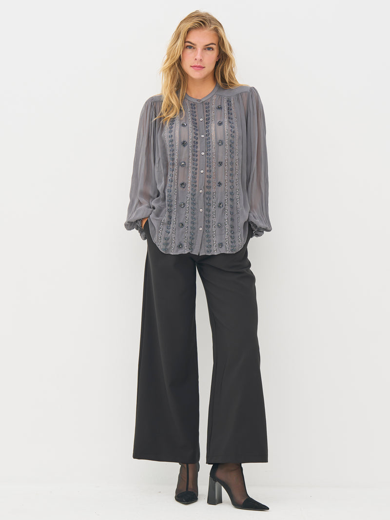 NÜ BEA shirt Shirts 989 iron grey