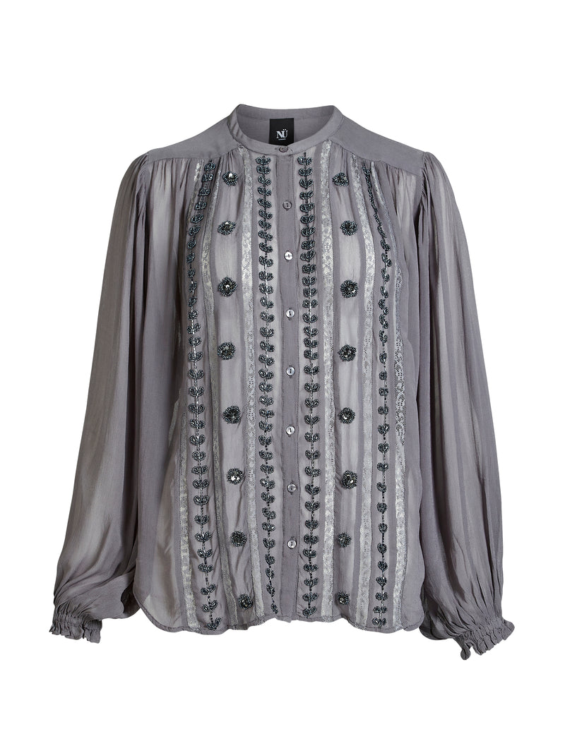 NÜ BEA shirt Shirts 989 iron grey