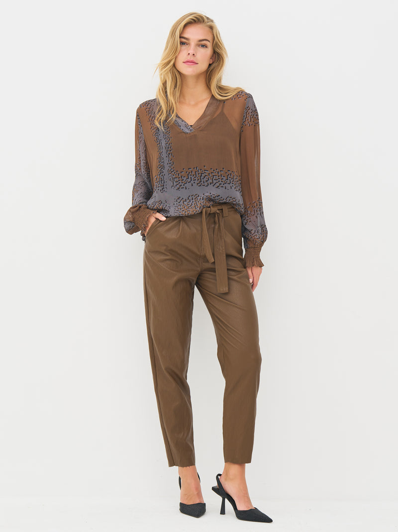 NÜ BELLA trousers Trousers 294 Dark Earth
