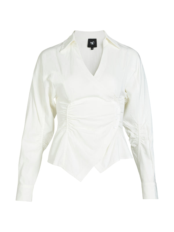 NÜ BEO v-neck shirt Shirts 110 Creme