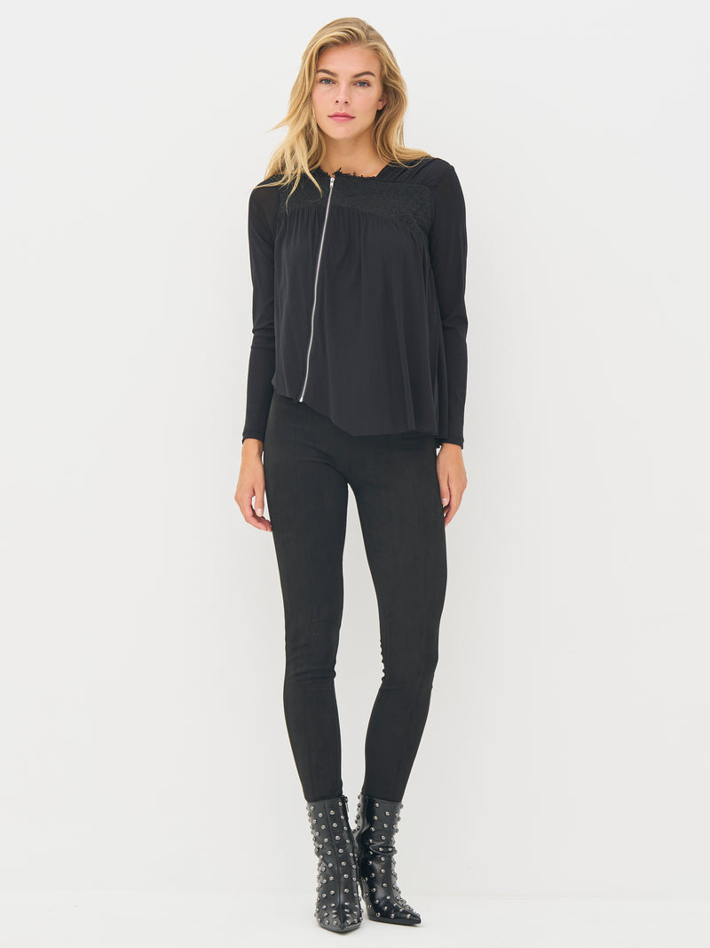 NÜ BETH zip blouse Blouses Black