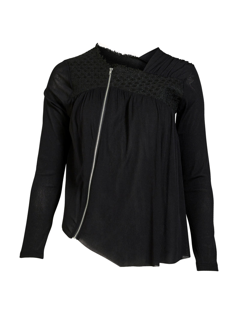 NÜ BETH zip blouse Blouses Black